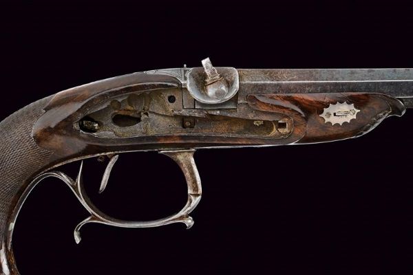 Elegante pistola da ufficiale priva di batteria  - Asta Rare Armi Antiche e Militaria da Tutto il Mondo - Associazione Nazionale - Case d'Asta italiane