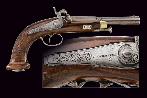 Pistola a luminello di Tommaso Campanile  - Asta Rare Armi Antiche e Militaria da Tutto il Mondo - Associazione Nazionale - Case d'Asta italiane