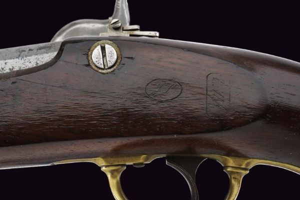 Pistola-carabina a luminello Mod. 1855  - Asta Rare Armi Antiche e Militaria da Tutto il Mondo - Associazione Nazionale - Case d'Asta italiane