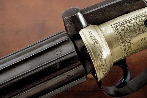 Raro pepperbox revolver in cassetta di W. A. Beckwith  - Asta Rare Armi Antiche e Militaria da Tutto il Mondo - Associazione Nazionale - Case d'Asta italiane