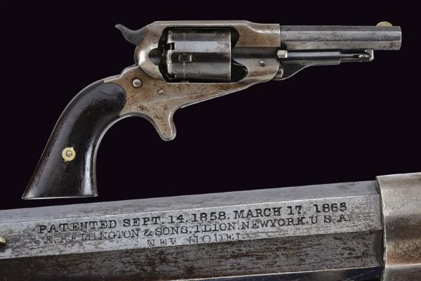 Remington New Model Pocket Revolver  - Asta Rare Armi Antiche e Militaria da Tutto il Mondo - Associazione Nazionale - Case d'Asta italiane