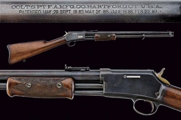 Colt Lightning Slide Action Carbine, medium frame  - Asta Rare Armi Antiche e Militaria da Tutto il Mondo - Associazione Nazionale - Case d'Asta italiane