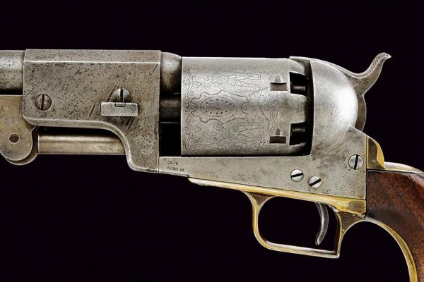 Revolver a luminello tipo Colt Dragoon con cassetta  - Asta Rare Armi Antiche e Militaria da Tutto il Mondo - Associazione Nazionale - Case d'Asta italiane