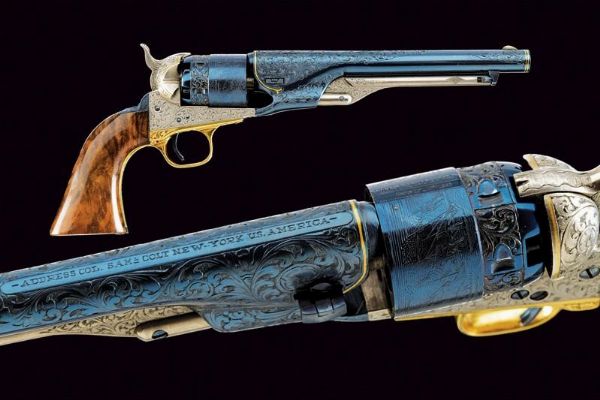 Bellissima miniatura del modello 1860 Colt Army di Uberti  - Asta Rare Armi Antiche e Militaria da Tutto il Mondo - Associazione Nazionale - Case d'Asta italiane