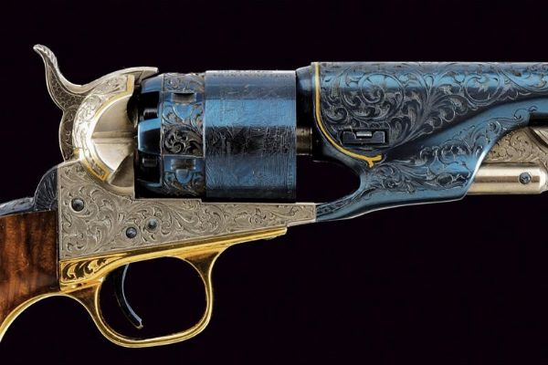 Bellissima miniatura del modello 1860 Colt Army di Uberti  - Asta Rare Armi Antiche e Militaria da Tutto il Mondo - Associazione Nazionale - Case d'Asta italiane