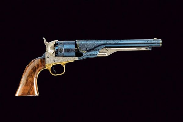 Bellissima miniatura del modello 1860 Colt Army di Uberti  - Asta Rare Armi Antiche e Militaria da Tutto il Mondo - Associazione Nazionale - Case d'Asta italiane