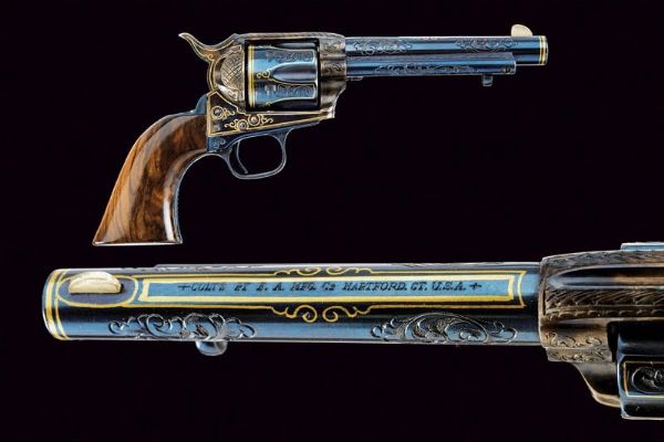 Bellissima miniatura del modello 1873 Colt di Uberti  - Asta Rare Armi Antiche e Militaria da Tutto il Mondo - Associazione Nazionale - Case d'Asta italiane