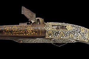 Bellissima pistola a pietra focaia con fornimenti in argento  - Asta Rare Armi Antiche e Militaria da Tutto il Mondo - Associazione Nazionale - Case d'Asta italiane