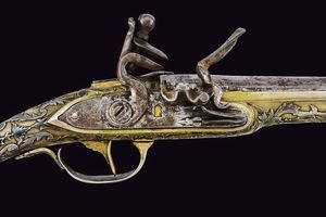 Paio di pistole a pietra focaia con fonde  - Asta Rare Armi Antiche e Militaria da Tutto il Mondo - Associazione Nazionale - Case d'Asta italiane