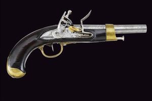 Pistola a pietra focaia sul tipo AN XIII  - Asta Rare Armi Antiche e Militaria da Tutto il Mondo - Associazione Nazionale - Case d'Asta italiane