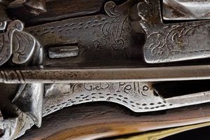 Fucile alla micheletta firmato Gas. Pelle  - Asta Rare Armi Antiche e Militaria da Tutto il Mondo - Associazione Nazionale - Case d'Asta italiane