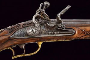 Bellissima pistola a pietra focaia di Claus  - Asta Rare Armi Antiche e Militaria da Tutto il Mondo - Associazione Nazionale - Case d'Asta italiane