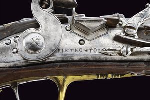 Pistola da viaggio alla fiorentina firmata Pietro Tommasi  - Asta Rare Armi Antiche e Militaria da Tutto il Mondo - Associazione Nazionale - Case d'Asta italiane