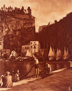 Rudolf Lehnert,Ernst Landrock - Sorrento - Il porto Cazzano