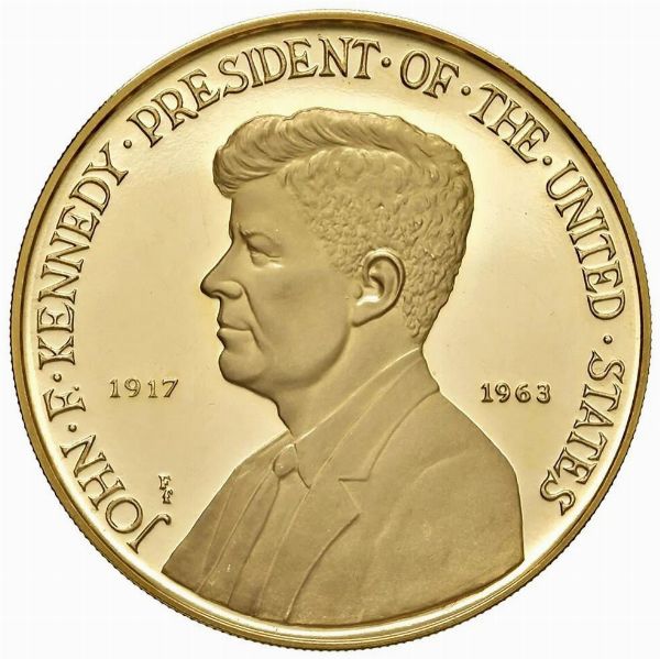 STATI UNITI. MEDAGLIA ORO CHE COMMEMORA J.F. KENNEDY (1917-1963)  - Asta AUREA - Associazione Nazionale - Case d'Asta italiane