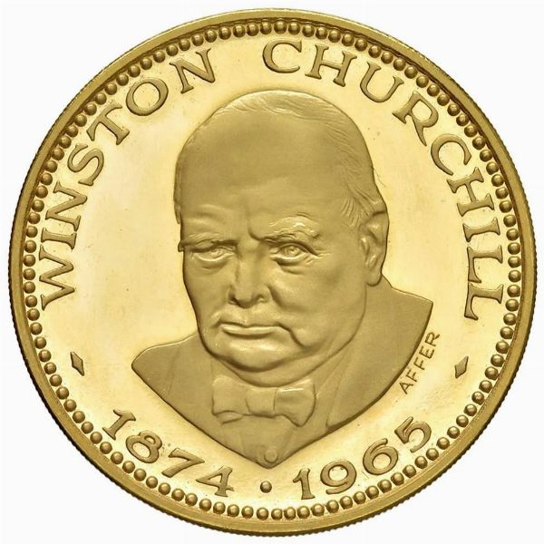 GRAN BRETAGNA. MEDAGLIA ORO CHE COMMEMORA W. CHURCHILL (1974-1965) OPUS AFFER  - Asta AUREA - Associazione Nazionale - Case d'Asta italiane