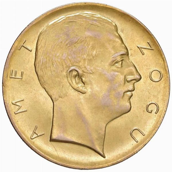 ALBANIA. RIPRODUZIONE IN ORO DEI 100 FRANGA 1927  - Asta AUREA - Associazione Nazionale - Case d'Asta italiane