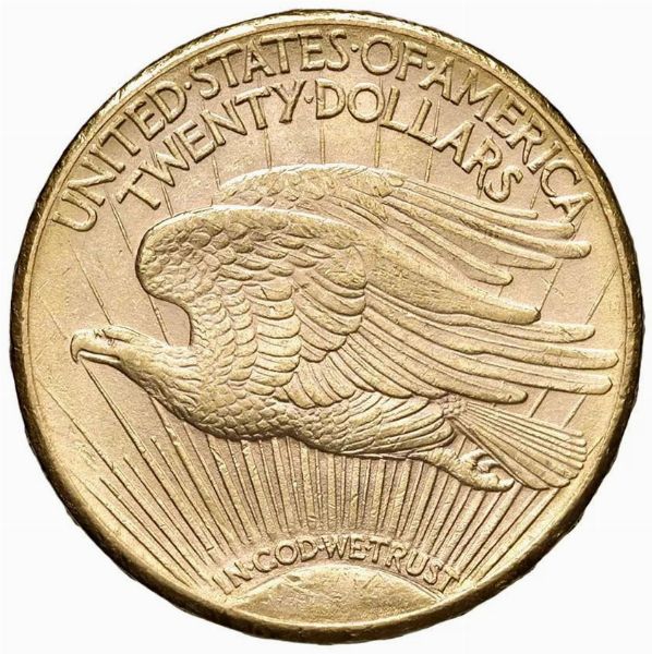 STATI UNITI. 20 DOLLARI 1911 SAINT GAUDENS DOUBLE EAGLE WITH MOTTO. ZECCA DENVER  - Asta AUREA - Associazione Nazionale - Case d'Asta italiane