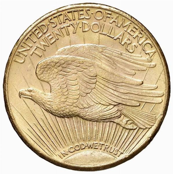 STATI UNITI. 20 DOLLARI 1925 SAINT GAUDENS DOUBLE EAGLE WITH MOTTO. ZECCA PHILADELPHIA  - Asta AUREA - Associazione Nazionale - Case d'Asta italiane