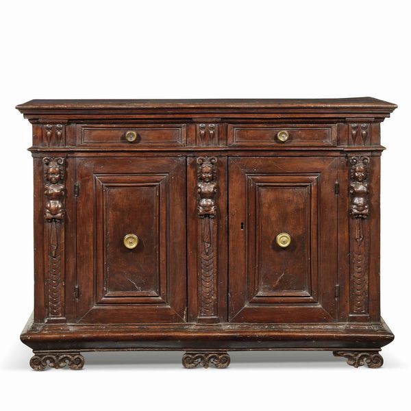 CREDENZA, TOSCANA, SECOLO XVII  - Asta MOBILI, MAIOLICHE E OGGETTI D'ARTE - Associazione Nazionale - Case d'Asta italiane