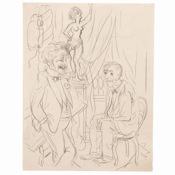 George Grosz : GEORGE GROSZ  - Asta ARTE MODERNA E CONTEMPORANEA - Associazione Nazionale - Case d'Asta italiane