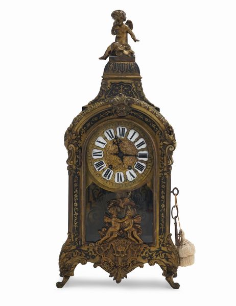 Orologio da tavolo in stile Boulle. XIX-XX secolo  - Asta Antiquariato - Associazione Nazionale - Case d'Asta italiane