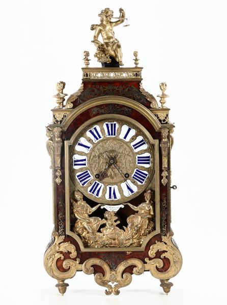 Pendola da tavolo con decori di gusto boulle, J.Mornand a Paris, XIX secolo  - Asta Antiquariato - Associazione Nazionale - Case d'Asta italiane