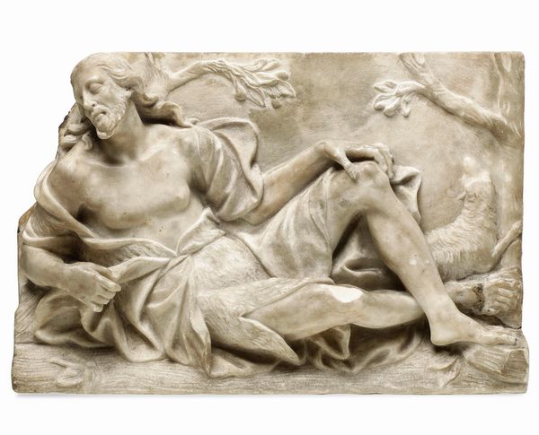 Arte rinascimentale lombarda, XVI secolo San Giovanni Battista dormiente  - Asta Scultura e Oggetti d'Arte - Associazione Nazionale - Case d'Asta italiane