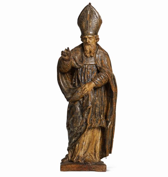 Arte barocca del XVII-XVIII secolo San Nicola  - Asta Scultura e Oggetti d'Arte - Associazione Nazionale - Case d'Asta italiane