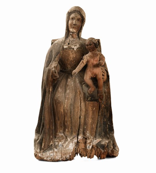 Arte rinascimentale, Italia centro meridionale, XV-XVI secolo Madonna in trono con Bambino  - Asta Scultura e Oggetti d'Arte - Associazione Nazionale - Case d'Asta italiane