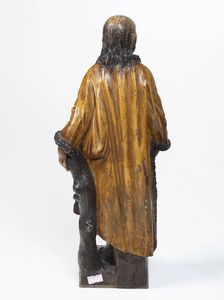 Democrito in terracotta dipinta. Germania, fine del XVIII secolo  - Asta Scultura e Oggetti d'Arte - Associazione Nazionale - Case d'Asta italiane