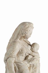 Arte rinascimentale francese, XV-XVI secolo Madonna con Bambino  - Asta Scultura e Oggetti d'Arte - Associazione Nazionale - Case d'Asta italiane