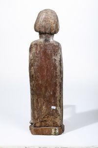 Scultore d'oltralpe, possibile arte medievale del XIII-XIV secolo Santo diacono  - Asta Scultura e Oggetti d'Arte - Associazione Nazionale - Case d'Asta italiane