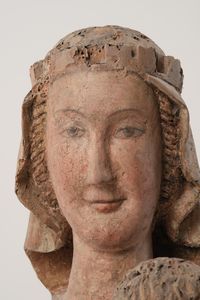 Scuola Umbra Abruzzese del XIV secolo Rara Madonna in trono con Bambino  - Asta Scultura e Oggetti d'Arte - Associazione Nazionale - Case d'Asta italiane