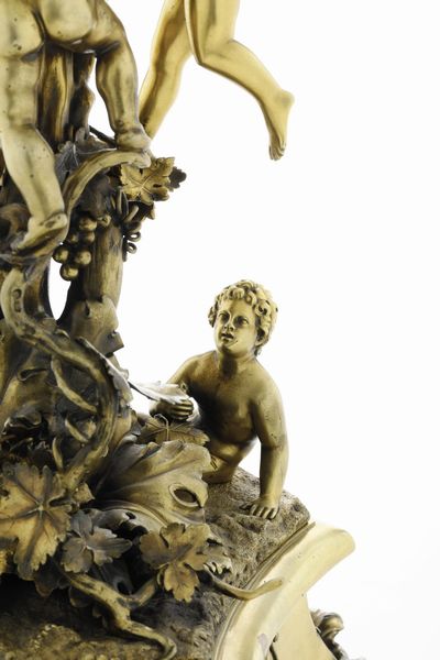 Monumentale candelabro a sei fiamme. Londra 1839, argentiere John Samuel Hunt  - Asta Argenti da Collezione | XX secolo - Associazione Nazionale - Case d'Asta italiane