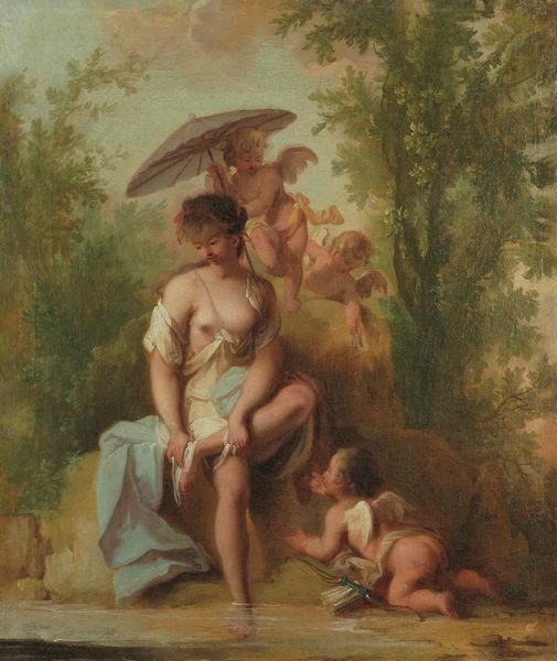 Johann Heinrich Keller : Venere al bagno  - Asta Dipinti Antichi - Associazione Nazionale - Case d'Asta italiane