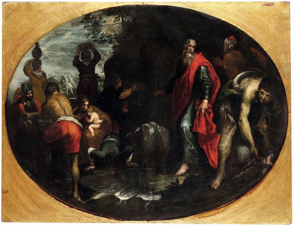 Giovanni Andrea Donducci detto il Mastelletta : Mos f scaturire l'acqua dalla roccia  - Asta Dipinti Antichi - Associazione Nazionale - Case d'Asta italiane