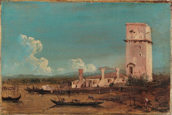 Giovanni Antonio Canal detto il Canaletto : La torre di Marghera  - Asta Dipinti Antichi - Associazione Nazionale - Case d'Asta italiane