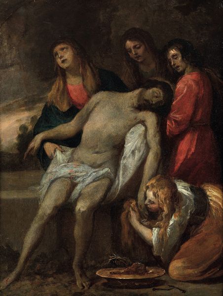 Giovanni Andrea De Ferrari : Compianto sul Cristo morto  - Asta Dipinti Antichi - Associazione Nazionale - Case d'Asta italiane