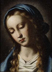 Giovan Battista Salvi detto il Sassoferrato : Madonna in preghiera  - Asta Dipinti Antichi - Associazione Nazionale - Case d'Asta italiane