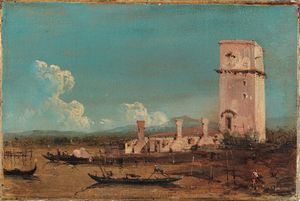 Giovanni Antonio Canal detto il Canaletto - La torre di Marghera