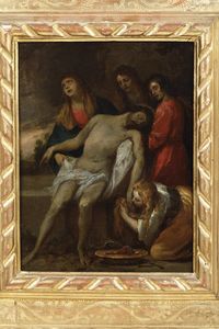 Giovanni Andrea De Ferrari : Compianto sul Cristo morto  - Asta Dipinti Antichi - Associazione Nazionale - Case d'Asta italiane