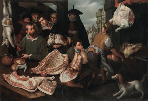 Scuola fiamminga del XVI secolo Interno di macelleria  - Asta Old Masters - Associazione Nazionale - Case d'Asta italiane