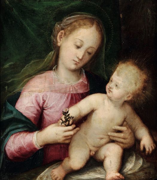 Guglielmo Caccia detto il Moncalvo : Madonna con Bambino  - Asta Old Masters - Associazione Nazionale - Case d'Asta italiane