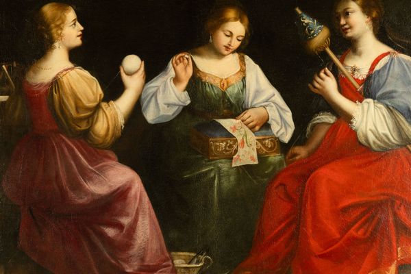 Sebastiano Brunetti : Scuola di cucito  - Asta Old Masters - Associazione Nazionale - Case d'Asta italiane