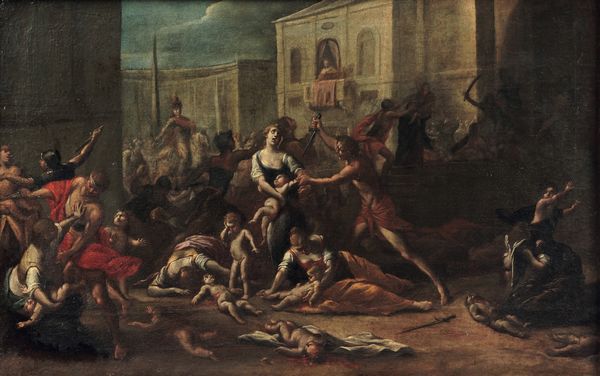 Domenico Fiasella detto il Sarzana : Strage degli innocenti  - Asta Old Masters - Associazione Nazionale - Case d'Asta italiane