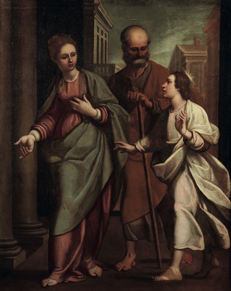 Bernardo Castello : Sacra Famiglia alle porte del tempio  - Asta Old Masters - Associazione Nazionale - Case d'Asta italiane