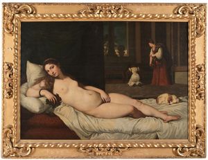 Tiziano Vecellio copia da : Venere di Urbino  - Asta Old Masters - Associazione Nazionale - Case d'Asta italiane