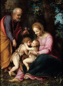 Aurelio Luini - Sacra Famiglia con San Giovannino