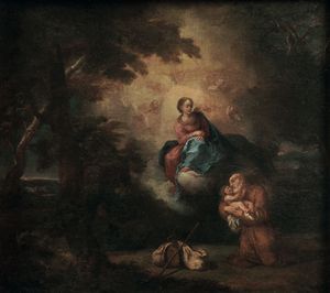 Carlo Antonio Tavella - Apparizione della Vergine con il Bambino a un santo francescano